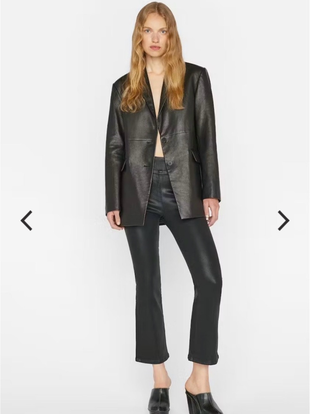Frame Denim Espresso Boot-Cut Faux Leather Pants